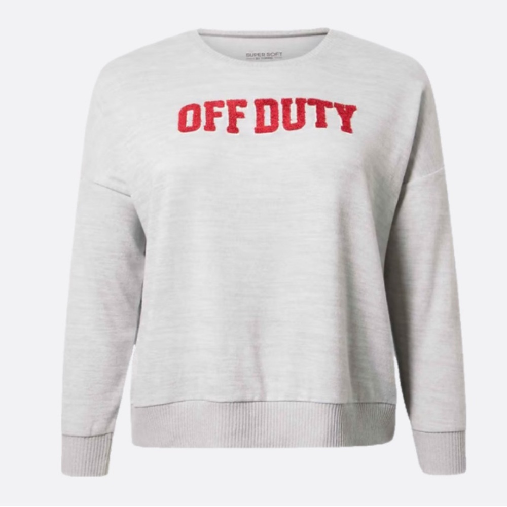 TORRID “Off Duty” Lightweight Oversized Lounge Sweatshirt size 1x GORGEOUS - Picture 2 of 16